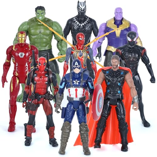 9Pcs Action Figure Toys, 6 Inch Collectible Figures Gift for Kids Boys Girls, Perfect for Themed Parties, Birthday, Christmas, Easter, Anniversaries