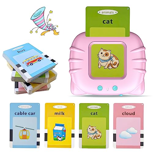 Talking Flash Cards for 3-6 Kids Sight Words EducationalToys,Makolle Toddler Learning Toys Speech Therapy Sensory Toys for Autistic Children 224 Sight Words Flashcards Toys Birthday Gifts for Boy Girl