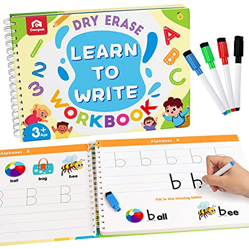 Coogam Learn to Write Workbook for Kids