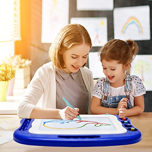 Large Magnetic Doodle Board for Kids - Blue
