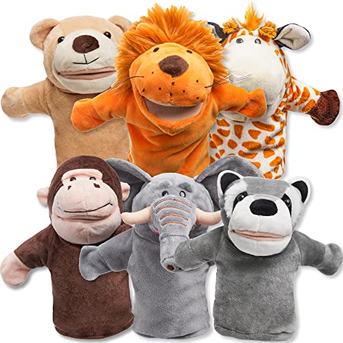 Joyin 6-Piece Kids Animal Hand Puppet Set
