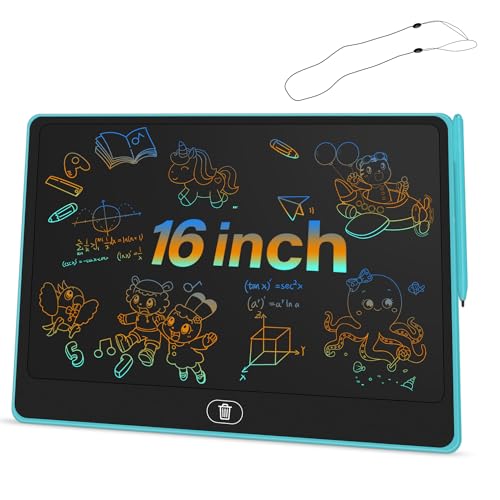 16" LCD Writing Tablet for Kids, Colorful Doodle Pad