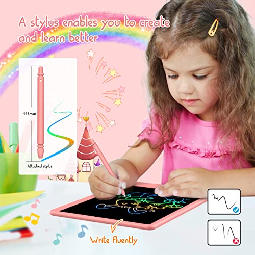 Bukebu 10.5" LCD Drawing Tablet for Kids, Pink