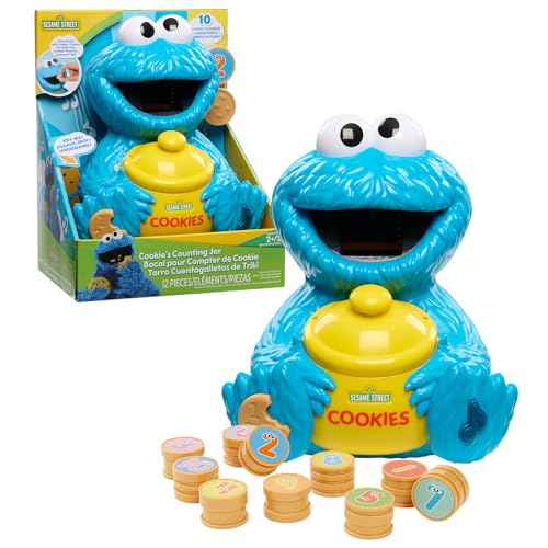 Sesame Street Cookie's Counting Jar, 12-Pieces, 20+ Phrases