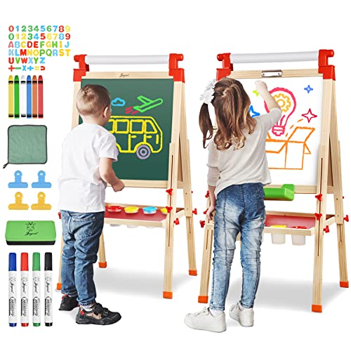 Wooden Magnetic Double-Sided Art Easel for Kids