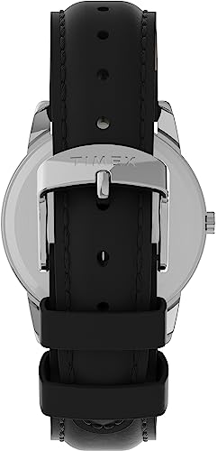 Timex Easy Reader Black Leather Strap Watch 35mm