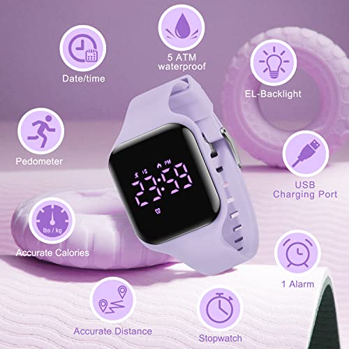 Digital Kids Sport Watch w/Alarm, Stopwatch, Waterproof - Ages 5-12