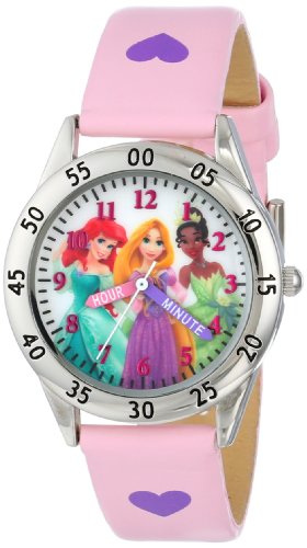 Disney Princess Girls Pink Kid's Time Teacher Watch