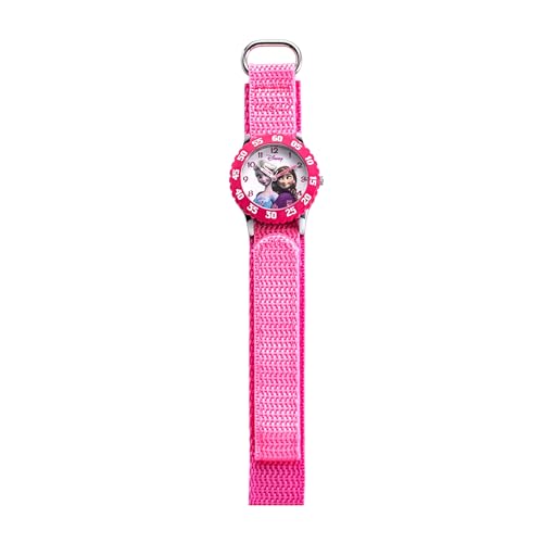 Disney Frozen Time Teacher Kids Pink Nylon Strap Watch