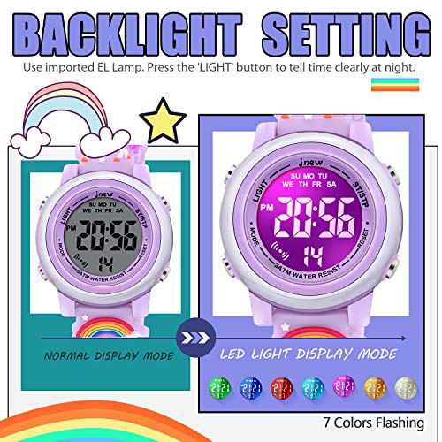 Unicorn Purple Kids Watches for Girls Ages 3-10