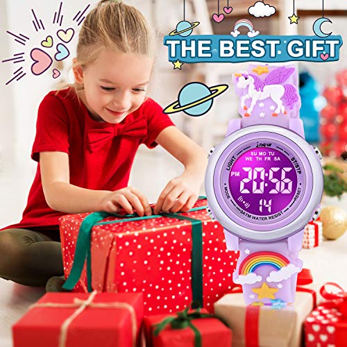 Unicorn Purple Kids Watches for Girls Ages 3-10