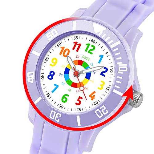 Kids Learning Analog Watch with Rotating Bezel