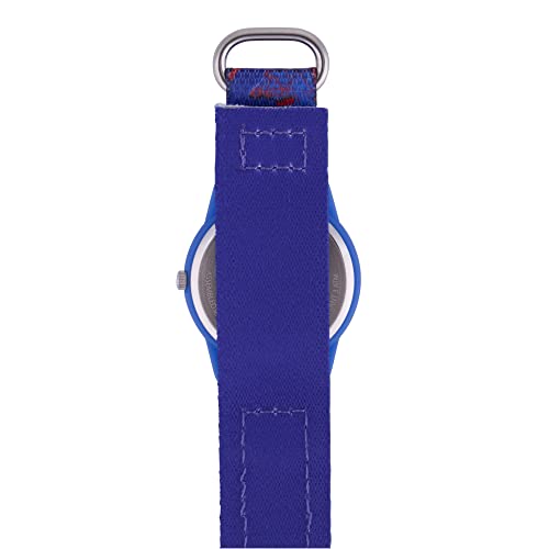Spider-Man Kids' Time Teacher Analog Quartz Watch, Blue/Multi