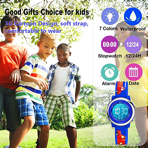 Venhoo Kids 3D Cartoon Waterproof Silicone Wrist Watch