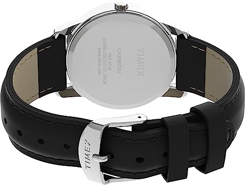 Timex Easy Reader Black Leather Strap Watch 35mm