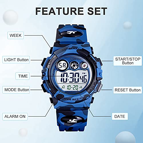 Kids Digital Sport Waterproof Watch - Golden Hour Collection