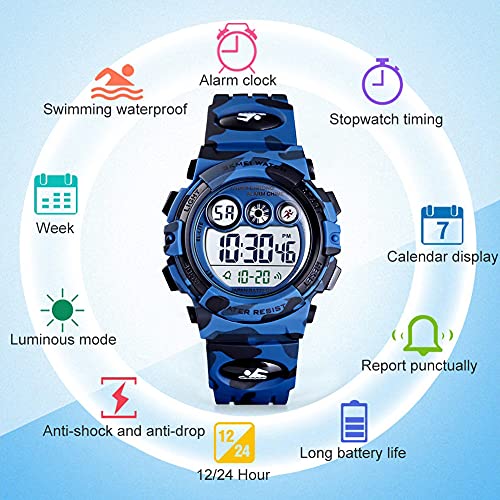 Kids Digital Sport Waterproof Watch - Golden Hour Collection