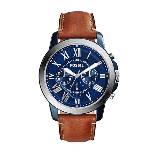 Fossil Men's Grant Chronograph Silver/Blue Watch