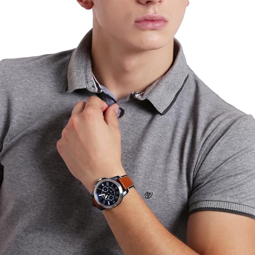 Fossil Men's Grant Chronograph Silver/Blue Watch