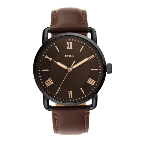 Fossil Men's Copeland Black Leather and Steel Watch