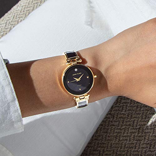 Anne Klein Women's Diamond Dial Bangle Watch