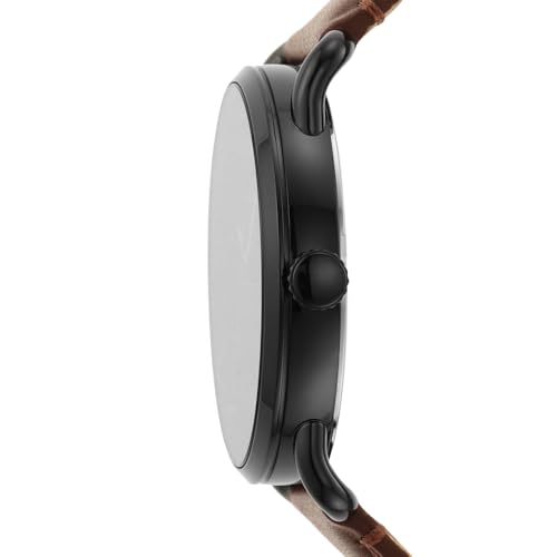 Fossil Men's Copeland Black Leather and Steel Watch