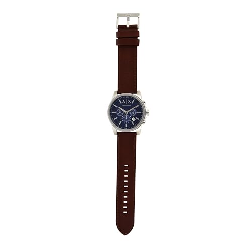 Armani Exchange Men's Chronograph Silver and Brown Watch