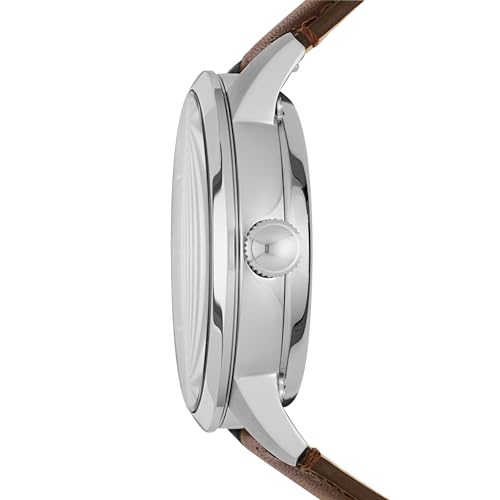 Fossil Men's Townsman Automatic Skeleton Watch - Silver/Brown