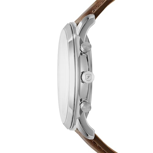 Fossil Men's Neutra Silver and Brown Chronograph Watch