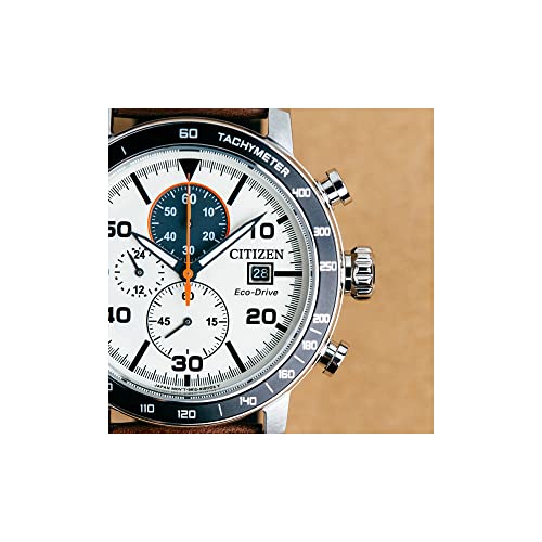Citizen Eco-Drive Brycen Chronograph Watch - Brown Strap