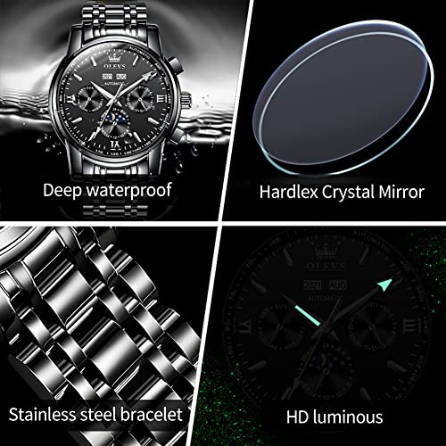 OLEVS Men's Automatic Waterproof Mechanical Dress Watch
