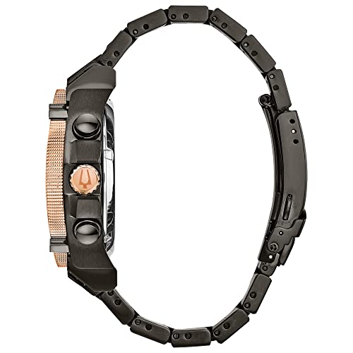 Bulova Men's Precisionist Grey IP Rose Gold Watch