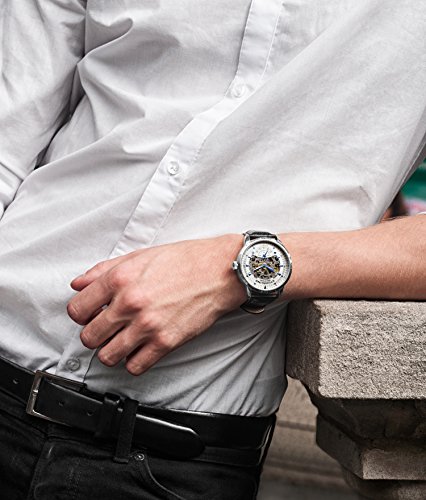 Stuhrling Original Men's Skeleton Automatic Dress Watch