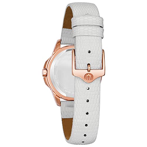 Bulova Women's Diamond Quartz Watch with Leather Strap