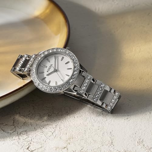 Fossil Women's Silver Glitz Quartz Three-Hand Watch