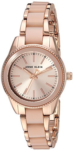 Women's Rose Gold-Tone Light Pink Resin Bracelet Watch