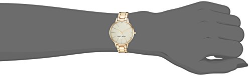 Nine West Women's Gold-Tone Crystal Bracelet Watch