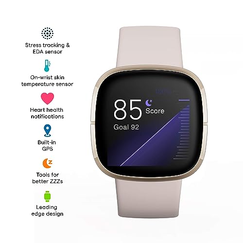 Fitbit Sense Smartwatch: Heart Health & Stress Tools