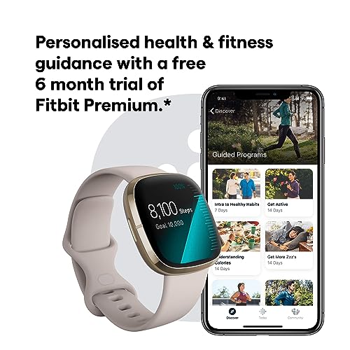 Fitbit Sense Smartwatch: Heart Health & Stress Tools
