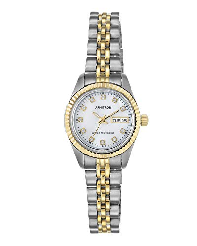 Armitron Women's Crystal Accented Two-Tone Bracelet Watch