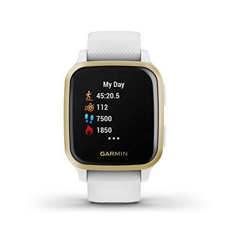 Garmin Venu Sq GPS Smartwatch - Light Gold/White