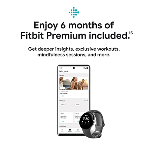Google Pixel Watch - Matte Black Smartwatch with Fitbit