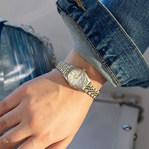 Armitron Women's Crystal Accented Two-Tone Bracelet Watch
