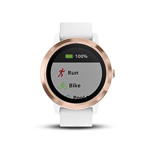 Garmin vívoactive 3 GPS Smartwatch, White/Rose Gold