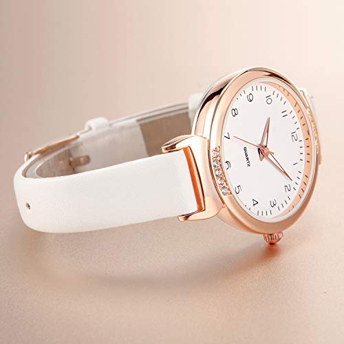 NUOVO Crystal Accent Women's Leather Strap Fashion Watch