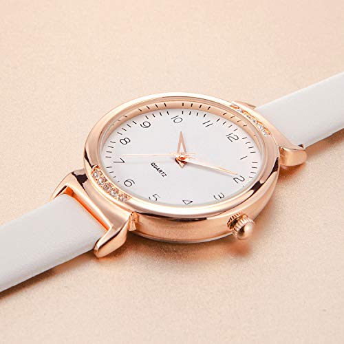 NUOVO Crystal Accent Women's Leather Strap Fashion Watch