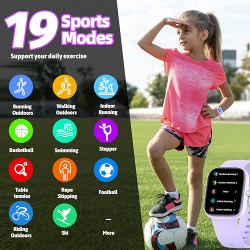 Kids Smart Fitness Watch with 19 Sport Modes