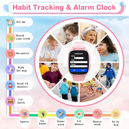4G Kids Smartwatch Phone - Pink Video Call Watch