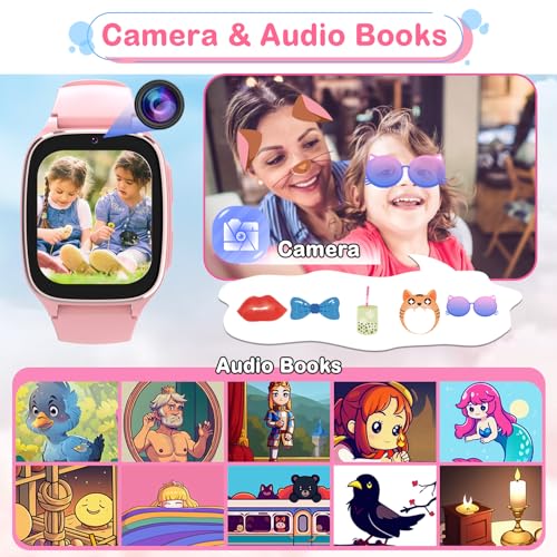 4G Kids Smartwatch Phone - Pink Video Call Watch