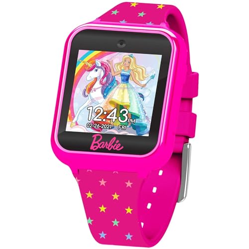 Accutime Barbie Pink Educational Touchscreen Smartwatch